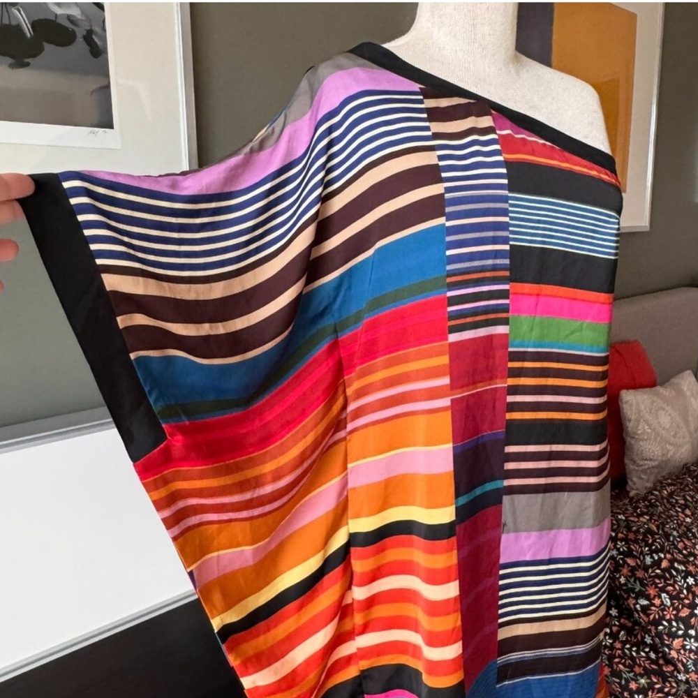 Colorful Striped Off-Shoulder Dress - Picture 6 of 8